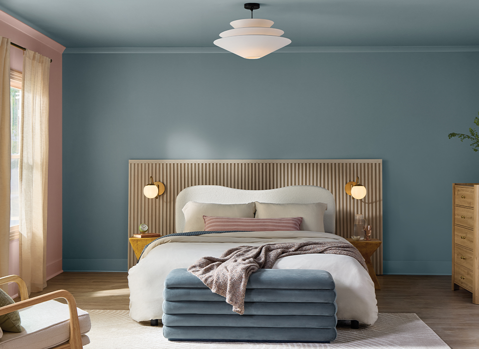 Valspar Color of the Year showcased in a bedroom setting