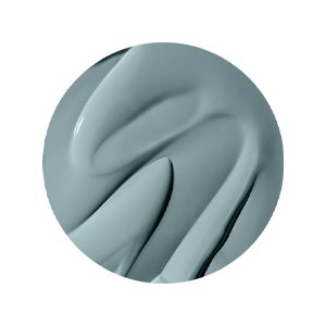Circular graphic featuring the Valspar Color of the Year 2027 designation in Cottage Door blue-gray tones.