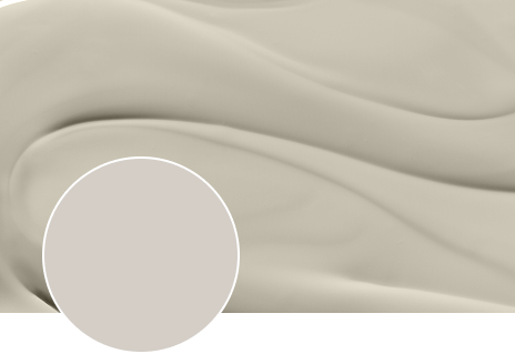 Large color swatch of Moon Shot, a soft light gray paint color that provides a clean, balanced coordinating neutral.